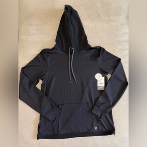 Vuori Sunday Elementary Black Hooded Sweatshirt Windbreaker Size M